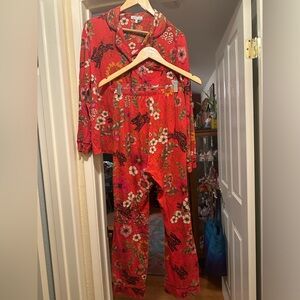 JOHNNY WAS Carly PJ set Lunar New Year Rabbit size S in GREAT shape